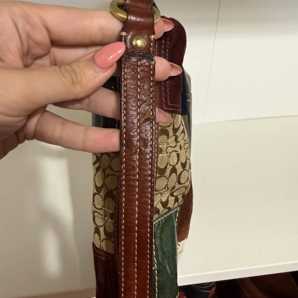 Coach Patchwork Baguette Pouch - Picture 6 of 9